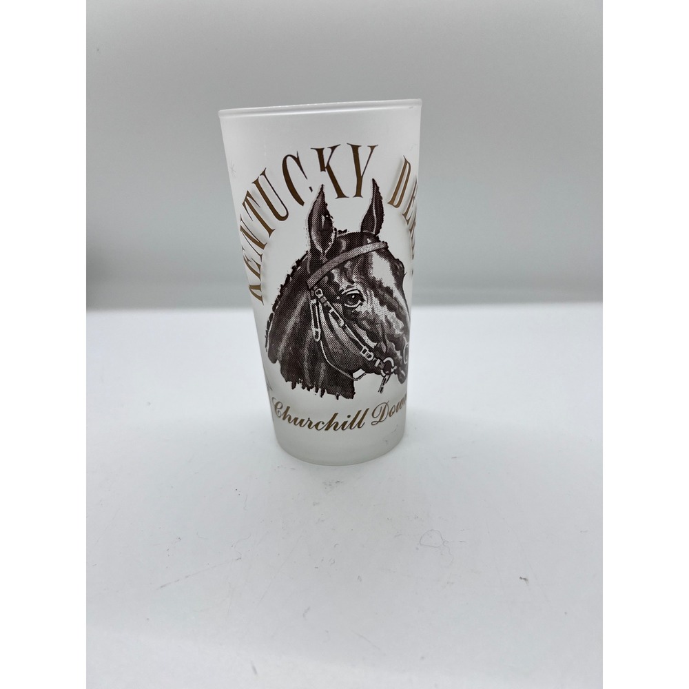Vintage 1964 Kentucky Derby Frosted Mint Julep Glass Churchill Downs Winners
